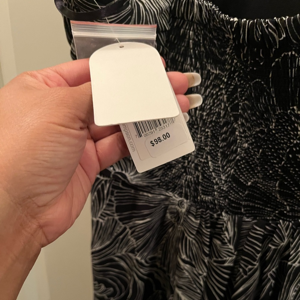 RETAIL $98 Jessica Simpson black and white strapless dress - Picture 2 of 7